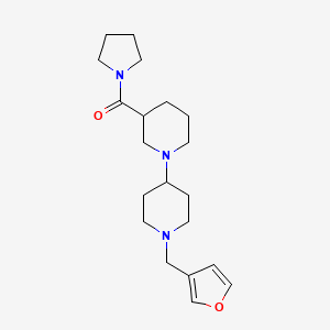 molecular formula C20H31N3O2 B5384559 1'-(3-furylmethyl)-3-(pyrrolidin-1-ylcarbonyl)-1,4'-bipiperidine 