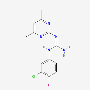 N-(3-chloro-4-fluorophenyl)-N'-(4,6-dimethyl-2-pyrimidinyl)guanidine