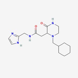 2-[1-(cyclohexylmethyl)-3-oxo-2-piperazinyl]-N-(1H-imidazol-2-ylmethyl)acetamide