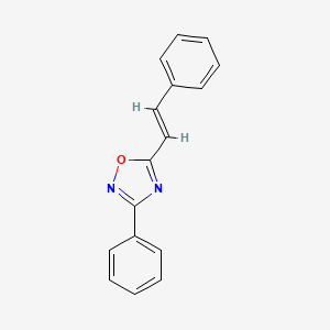 molecular formula C16H12N2O B5384582 3-PHENYL-5-[(1E)-2-PHENYLETHENYL]-1,2,4-OXADIAZOLE 