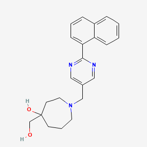 4-(hydroxymethyl)-1-{[2-(1-naphthyl)-5-pyrimidinyl]methyl}-4-azepanol