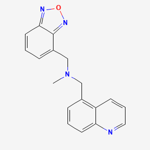 molecular formula C18H16N4O B5384634 (2,1,3-benzoxadiazol-4-ylmethyl)methyl(5-quinolinylmethyl)amine 