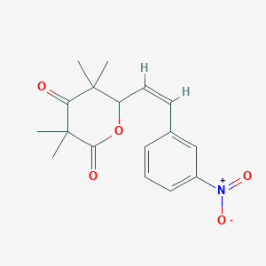 3,3,5,5-tetramethyl-6-[2-(3-nitrophenyl)vinyl]dihydro-2H-pyran-2,4(3H)-dione