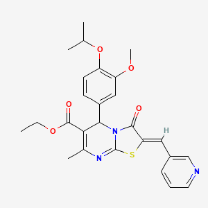 ethyl 5-(4-isopropoxy-3-methoxyphenyl)-7-methyl-3-oxo-2-(3-pyridinylmethylene)-2,3-dihydro-5H-[1,3]thiazolo[3,2-a]pyrimidine-6-carboxylate