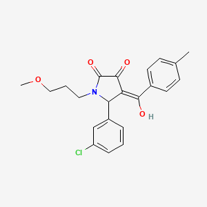 5-(3-chlorophenyl)-3-hydroxy-1-(3-methoxypropyl)-4-(4-methylbenzoyl)-2,5-dihydro-1H-pyrrol-2-one