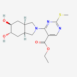 ethyl 4-[(3aR*,5S*,6S*,7aS*)-5,6-dihydroxyoctahydro-2H-isoindol-2-yl]-2-(methylthio)-5-pyrimidinecarboxylate