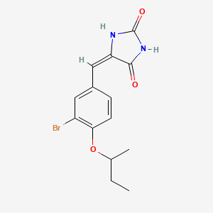 (5E)-5-[3-bromo-4-(butan-2-yloxy)benzylidene]imidazolidine-2,4-dione