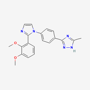 3-{4-[2-(2,3-dimethoxyphenyl)-1H-imidazol-1-yl]phenyl}-5-methyl-4H-1,2,4-triazole