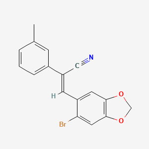 3-(6-bromo-1,3-benzodioxol-5-yl)-2-(3-methylphenyl)acrylonitrile