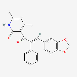 3-[(2E)-3-(2H-1,3-Benzodioxol-5-YL)-2-phenylprop-2-enoyl]-4,6-dimethyl-1,2-dihydropyridin-2-one