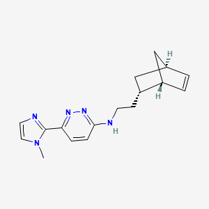 N-{2-[(1S*,2S*,4S*)-bicyclo[2.2.1]hept-5-en-2-yl]ethyl}-6-(1-methyl-1H-imidazol-2-yl)pyridazin-3-amine