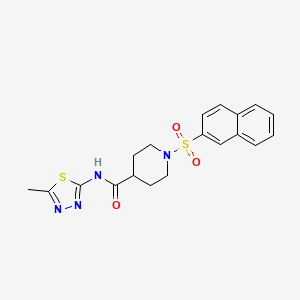 N-(5-methyl-1,3,4-thiadiazol-2-yl)-1-(2-naphthylsulfonyl)-4-piperidinecarboxamide