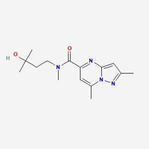 N-(3-hydroxy-3-methylbutyl)-N,2,7-trimethylpyrazolo[1,5-a]pyrimidine-5-carboxamide