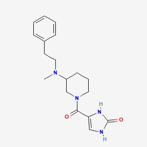 4-({3-[methyl(2-phenylethyl)amino]-1-piperidinyl}carbonyl)-1,3-dihydro-2H-imidazol-2-one