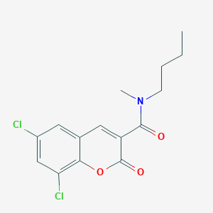 N-butyl-6,8-dichloro-N-methyl-2-oxo-2H-chromene-3-carboxamide