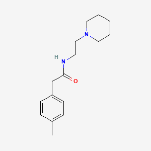 molecular formula C16H24N2O B5384762 2-(4-methylphenyl)-N-[2-(piperidin-1-yl)ethyl]acetamide 