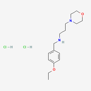 molecular formula C16H28Cl2N2O2 B5384776 N-[(4-ethoxyphenyl)methyl]-3-morpholin-4-ylpropan-1-amine;dihydrochloride 