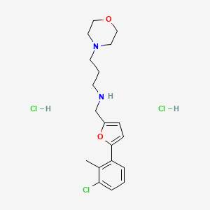 N-[[5-(3-chloro-2-methylphenyl)furan-2-yl]methyl]-3-morpholin-4-ylpropan-1-amine;dihydrochloride