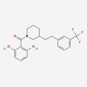 2-[(3-{2-[3-(trifluoromethyl)phenyl]ethyl}-1-piperidinyl)carbonyl]-1,3-benzenediol