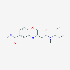 3-{2-[(1-ethylpropyl)(methyl)amino]-2-oxoethyl}-N,N,4-trimethyl-3,4-dihydro-2H-1,4-benzoxazine-6-carboxamide