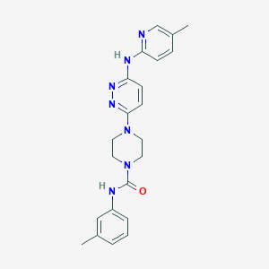 N-(3-methylphenyl)-4-{6-[(5-methyl-2-pyridinyl)amino]-3-pyridazinyl}-1-piperazinecarboxamide