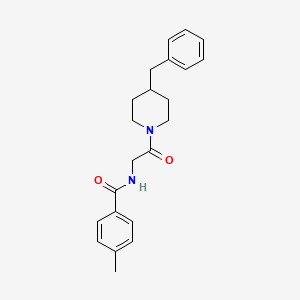 molecular formula C22H26N2O2 B5384894 N-[2-(4-benzyl-1-piperidinyl)-2-oxoethyl]-4-methylbenzamide 