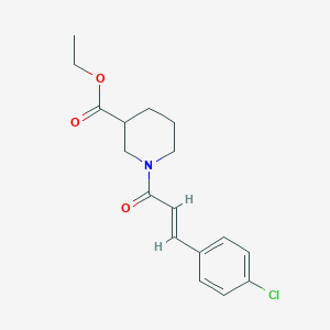 molecular formula C17H20ClNO3 B5384910 ethyl 1-[(2E)-3-(4-chlorophenyl)prop-2-enoyl]piperidine-3-carboxylate 