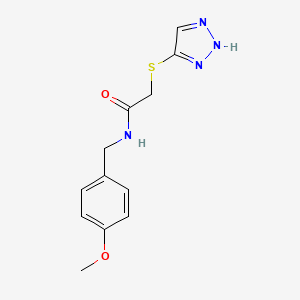 molecular formula C12H14N4O2S B5384916 N-(4-methoxybenzyl)-2-(1H-1,2,3-triazol-5-ylthio)acetamide 