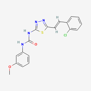 1-{5-[(E)-2-(2-chlorophenyl)ethenyl]-1,3,4-thiadiazol-2-yl}-3-(3-methoxyphenyl)urea