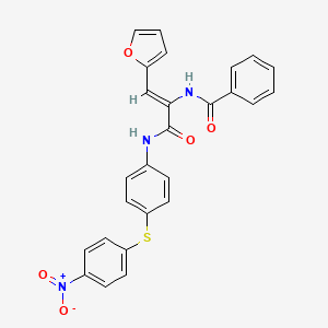 N-{2-(2-furyl)-1-[({4-[(4-nitrophenyl)thio]phenyl}amino)carbonyl]vinyl}benzamide