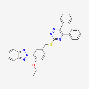 2-(2H-1,2,3-BENZOTRIAZOL-2-YL)-4-{[(5,6-DIPHENYL-1,2,4-TRIAZIN-3-YL)SULFANYL]METHYL}PHENYL ETHYL ETHER