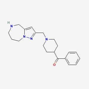 molecular formula C20H26N4O B5384969 phenyl[1-(5,6,7,8-tetrahydro-4H-pyrazolo[1,5-a][1,4]diazepin-2-ylmethyl)-4-piperidinyl]methanone 