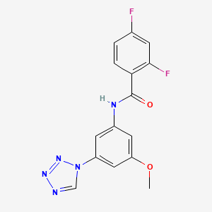 2,4-DIFLUORO-N-[3-METHOXY-5-(1H-1,2,3,4-TETRAZOL-1-YL)PHENYL]BENZAMIDE