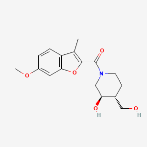 (3R*,4R*)-4-(hydroxymethyl)-1-[(6-methoxy-3-methyl-1-benzofuran-2-yl)carbonyl]-3-piperidinol