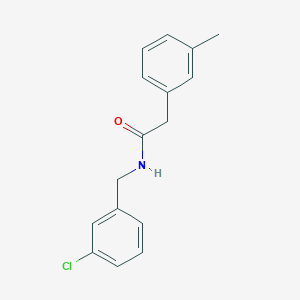 molecular formula C16H16ClNO B5385005 N-[(3-chlorophenyl)methyl]-2-(3-methylphenyl)acetamide 