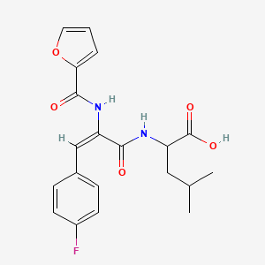 molecular formula C20H21FN2O5 B5385017 N-[3-(4-fluorophenyl)-2-(2-furoylamino)acryloyl]leucine 