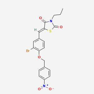 5-{3-bromo-4-[(4-nitrobenzyl)oxy]benzylidene}-3-propyl-1,3-thiazolidine-2,4-dione