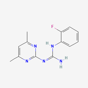 N'-(4,6-DIMETHYLPYRIMIDIN-2-YL)-N-(2-FLUOROPHENYL)GUANIDINE