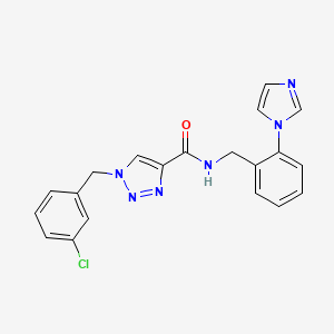 1-(3-chlorobenzyl)-N-[2-(1H-imidazol-1-yl)benzyl]-1H-1,2,3-triazole-4-carboxamide