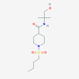 molecular formula C14H28N2O4S B5385074 1-butylsulfonyl-N-(1-hydroxy-2-methylpropan-2-yl)piperidine-4-carboxamide 