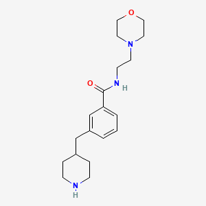 molecular formula C19H29N3O2 B5385090 N-[2-(4-morpholinyl)ethyl]-3-(4-piperidinylmethyl)benzamide 