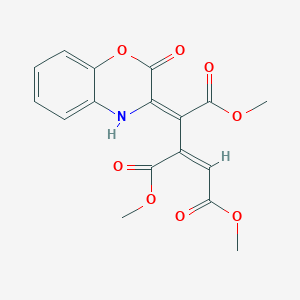 molecular formula C17H15NO8 B5385099 1,2,3-TRIMETHYL (1Z)-3-[(3E)-2-OXO-3,4-DIHYDRO-2H-1,4-BENZOXAZIN-3-YLIDENE]PROP-1-ENE-1,2,3-TRICARBOXYLATE 