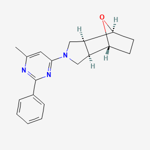 (1R*,2R*,6S*,7S*)-4-(6-methyl-2-phenyl-4-pyrimidinyl)-10-oxa-4-azatricyclo[5.2.1.0~2,6~]decane