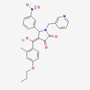 3-hydroxy-4-(2-methyl-4-propoxybenzoyl)-5-(3-nitrophenyl)-1-(3-pyridinylmethyl)-1,5-dihydro-2H-pyrrol-2-one