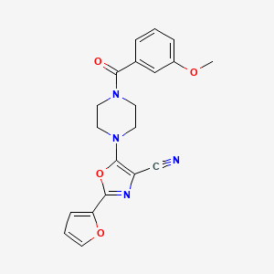 2-(2-furyl)-5-[4-(3-methoxybenzoyl)piperazin-1-yl]-1,3-oxazole-4-carbonitrile