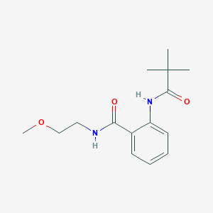 2-[(2,2-dimethylpropanoyl)amino]-N-(2-methoxyethyl)benzamide