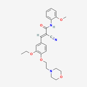 2-cyano-3-{3-ethoxy-4-[2-(4-morpholinyl)ethoxy]phenyl}-N-(2-methoxyphenyl)acrylamide