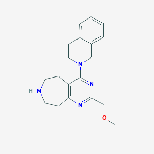 molecular formula C20H26N4O B5385219 4-(3,4-dihydro-2(1H)-isoquinolinyl)-2-(ethoxymethyl)-6,7,8,9-tetrahydro-5H-pyrimido[4,5-d]azepine dihydrochloride 