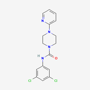 molecular formula C16H16Cl2N4O B5385244 N-(3,5-dichlorophenyl)-4-(2-pyridinyl)-1-piperazinecarboxamide 