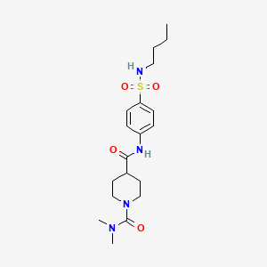 N-{4-[(BUTYLAMINO)SULFONYL]PHENYL}-N,N-DIMETHYLTETRAHYDRO-1,4(2H)-PYRIDINEDICARBOXAMIDE